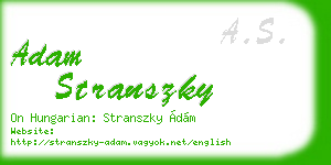 adam stranszky business card